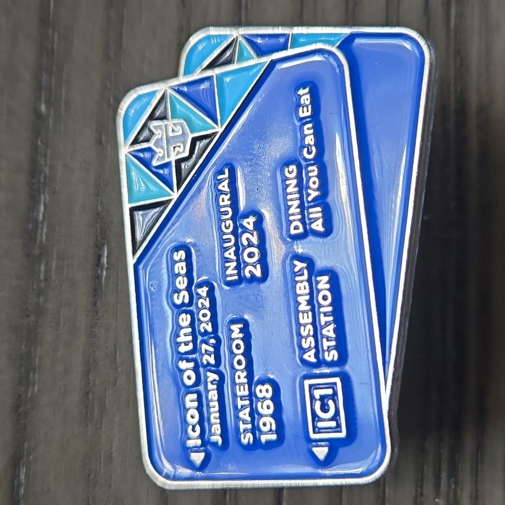 Blue Icon of the Seas Pin